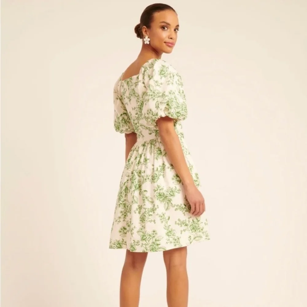 Rachel Parcell size 6 green dress fits like a size 8 sage toile sundress - Picture 9 of 12